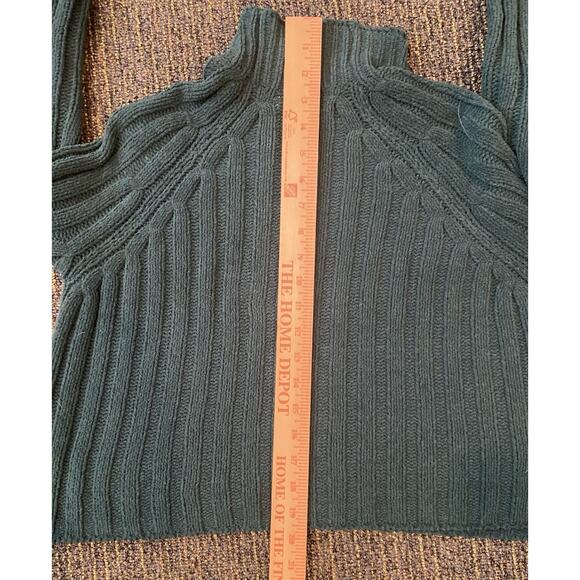 Cropped American Eagle Sweater green small S polyester long-sleeve - Picture 6 of 7